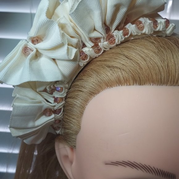 Mimco 1980's Peach and Cream Headband from 1980's - Picture 2 of 10